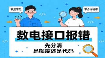 数电接口总报额度不足/不合法税率？额度问题还是代码故障